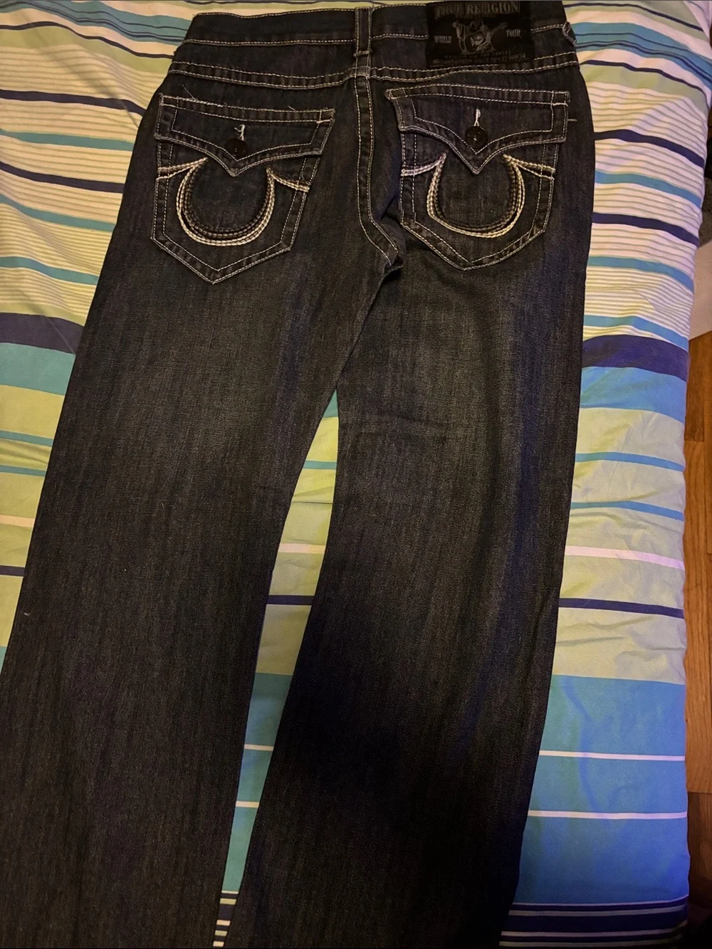 True Religion Men’s Dark Indigo Bootcut Jeans